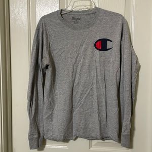 MENS MEDIUM LONG SLEEVE GREY CHAMPION
